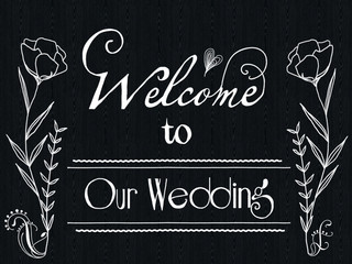 チョークアート / 結婚式のウェルカムボード
