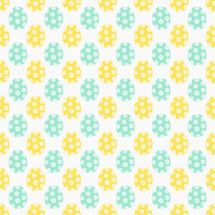 Easter seamless pattern with eggs. Vector background.