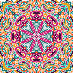 Abstract festive colorful mandala pattern
