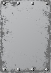 grunge metal background with bolts