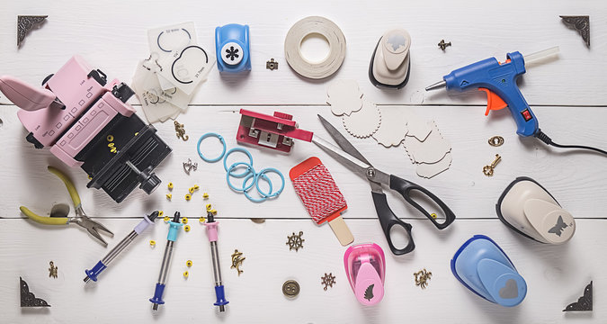 the tools for scrapbooking