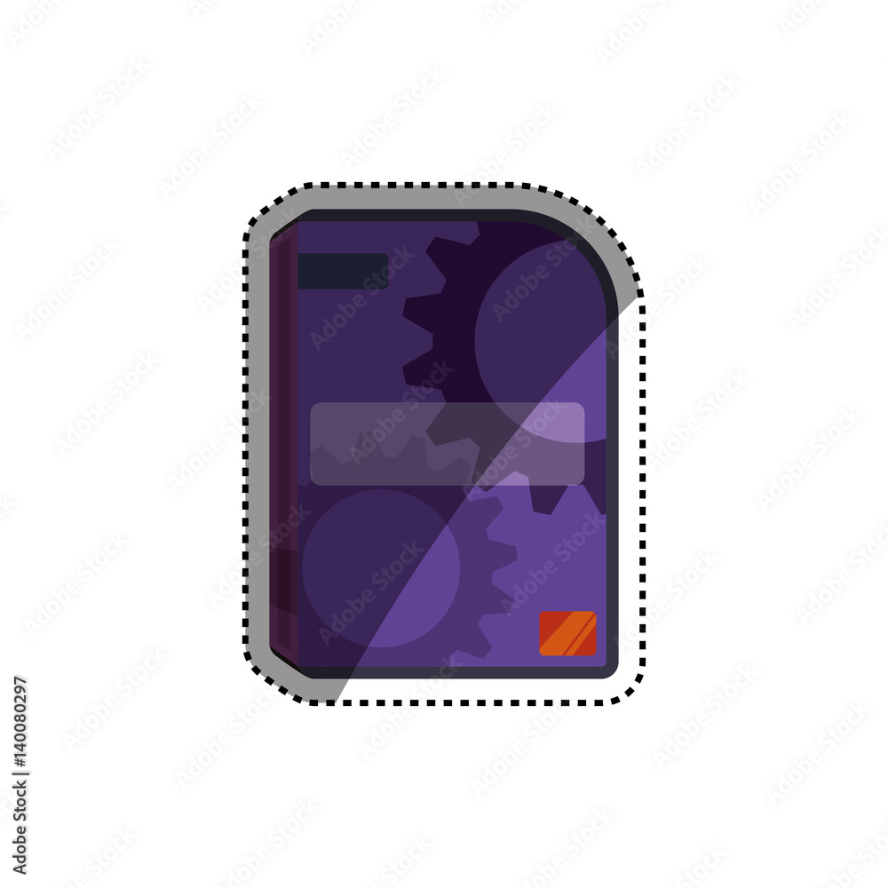 Poster software computer box icon vector illustration graphic design