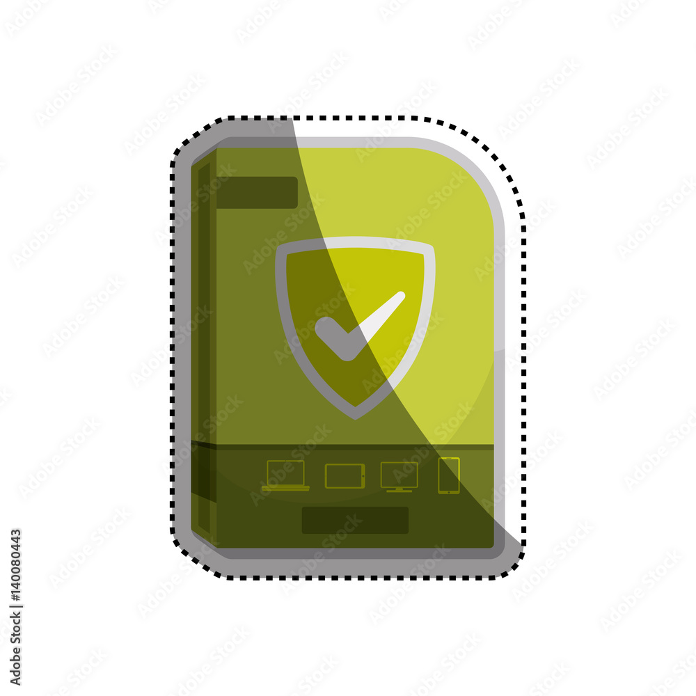 Poster software computer box icon vector illustration graphic design