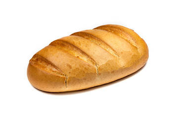French bread on white background