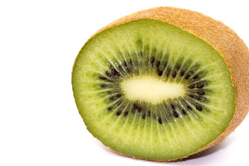 Fototapeta na wymiar Ripe kiwi fruits on white background, close up