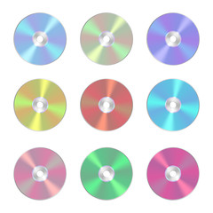 Cd, dvd isolated vector icon. Compact disc realistic sign