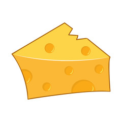 cheese isolated illustration on white background