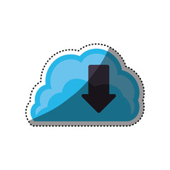 Cloud computing technology icon vector illustration graphic design
