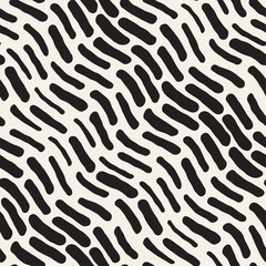 Abstract Background With Rounded brush strokes. Doodle Vector Seamless Pattern.