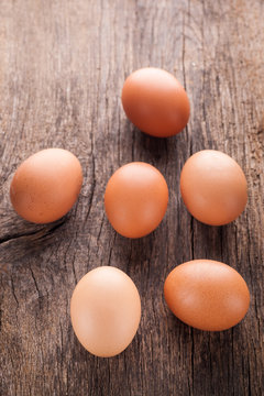 Eggs on a table