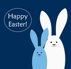 Happy Easter rabbits