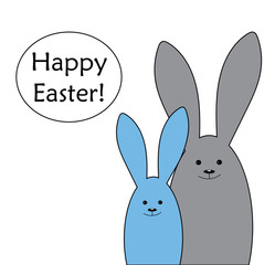 Happy Easter rabbits