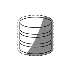 Fototapeta na wymiar Virtual database storage icon vector illustration graphic design