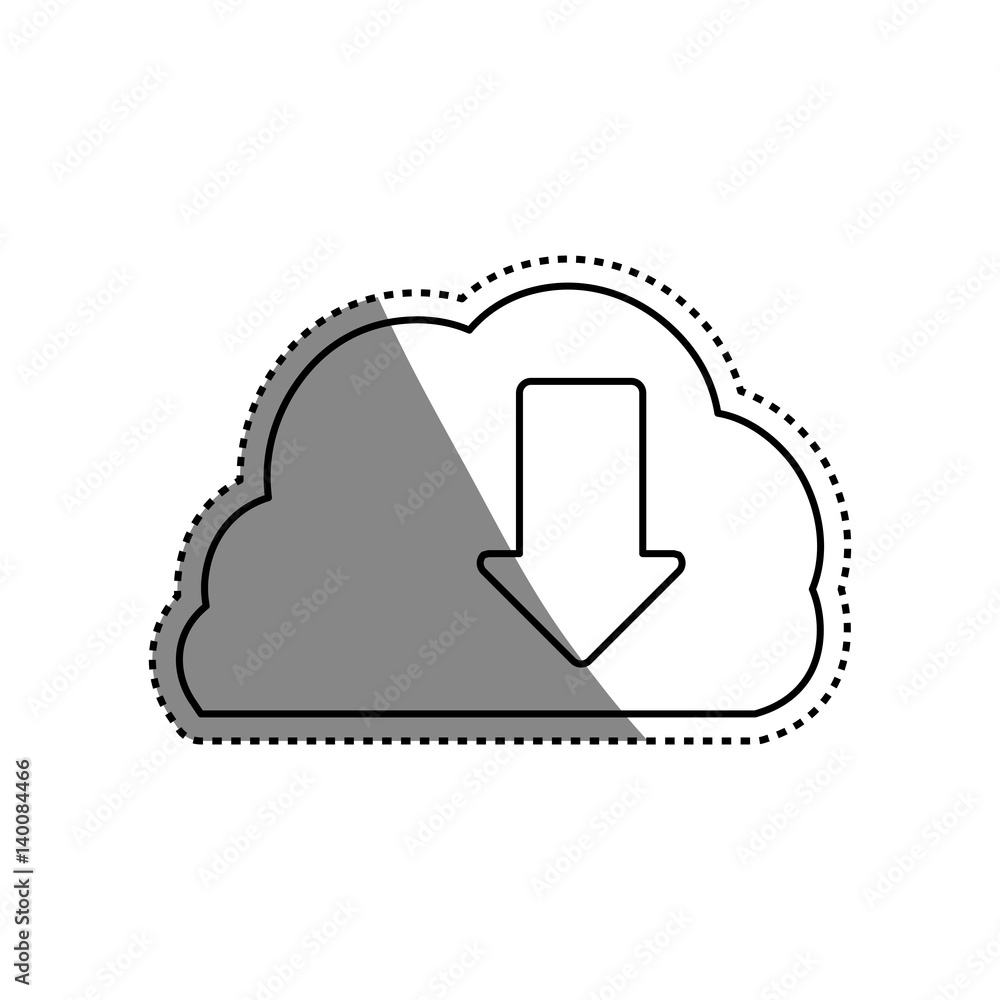 Poster cloud computing technology icon vector illustration graphic design