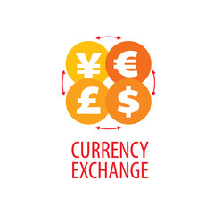 Obraz premium vector logo currency exchange