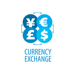Obraz premium vector logo currency exchange