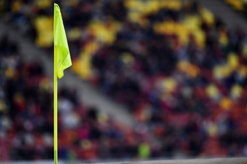 Soccer yellow corner flag