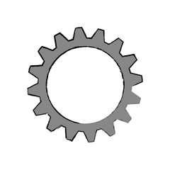 Gear machinery piece icon vector illustration graphic design