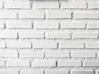 White brick wall for background