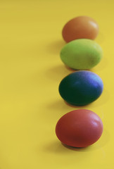 Easter Eggs in a row