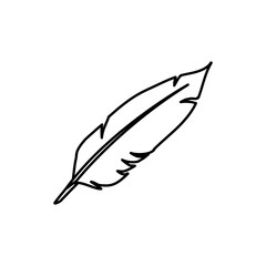 Vintage pen feather icon vector illustration graphic design