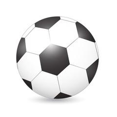 Soccer (Football) ball on white. Vector Illustration