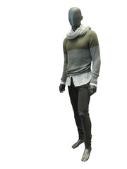 Full-length man mannequin.