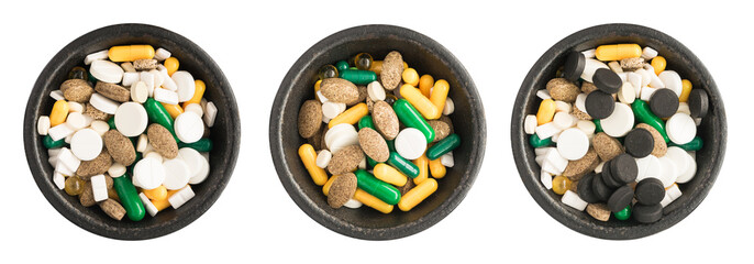 Pharmaceutical Medicine Pills and Tablets Mix