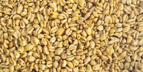 Puffed Wheat Snack Background