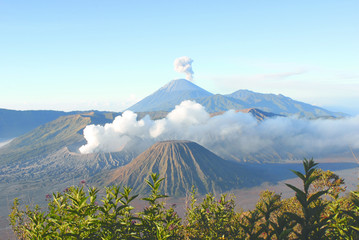 Fototapeta premium Mount Bromo, an active volcano and part of the Tengger Semeru National Park in East Java, Indonesia.