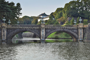 Fototapeta na wymiar 皇居　正門石橋と伏見櫓