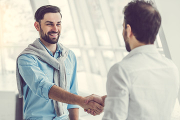 Fototapeta premium Handsome businessmen working