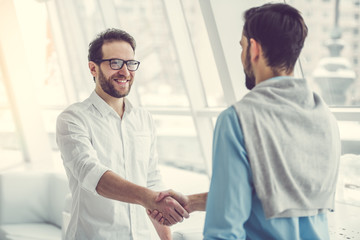 Obraz premium Handsome businessmen working