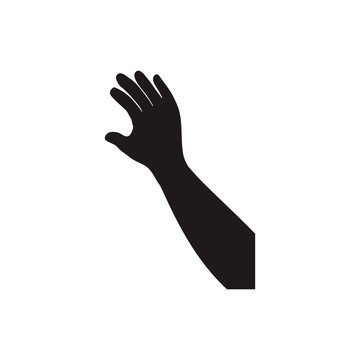 Human arm silhouette icon vector illustration graphic design