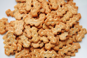 Crackers with poppy seeds