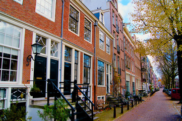 Amsterdam with the typical house