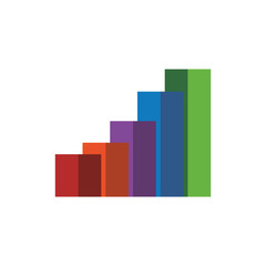 statistics bars growing icon vector illustration graphic design
