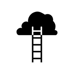 Ladder to heaven icon vector illustration graphic design