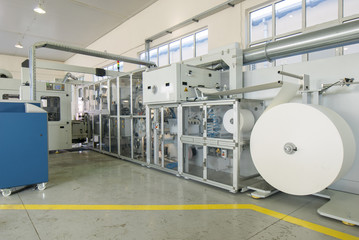 machines and equipment in the packaging shop