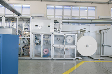 machines and equipment in the packaging shop