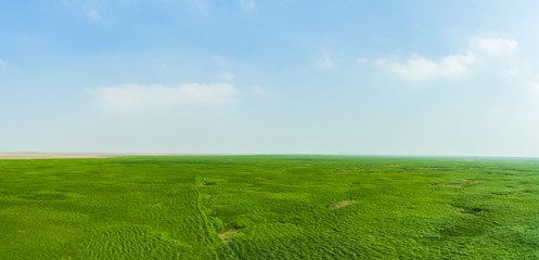 Sunset under the Inner Mongolia prairie, Chinese scenery