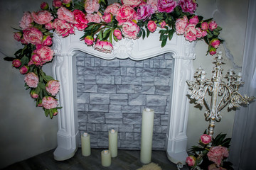 fireplace in the colors