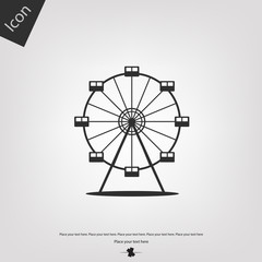 Ferris wheel vector icon