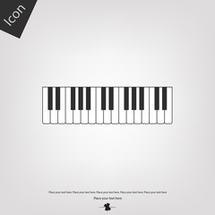 Fototapeta premium Piano key vector icon