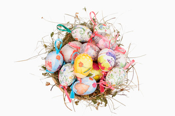 easter eggs in the basket
