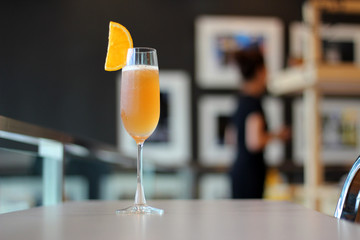 Orange Drinks in Cafe