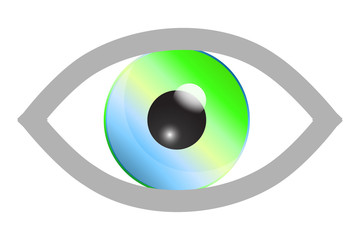 Vector color eye. Illustration