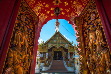 Door temple in CHAING RAI ,THAILAND