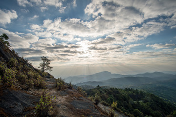 Obraz na płótnie Canvas Mountain and sky view. Chiang Mai ,Thailand.