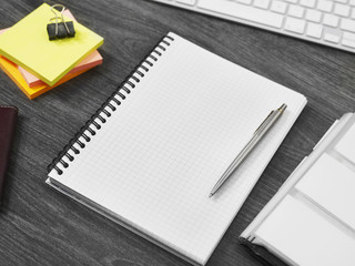 Notebook on office desk